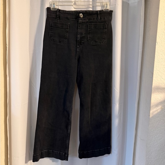 Pilcro Denim - Pilcro The Skipper Black Jeans | Cropped Flare | Size 29